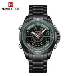 NAVIFORCE - lyxig kvartsklocka - analog - digital - vattentät