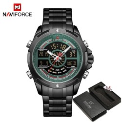 NAVIFORCE - lyxig kvartsklocka - analog - digital - vattentät