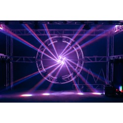 LED-scenljus - korsrörande huvud - DMX-kontroll - laserprojektor