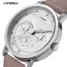 SINOBI - stylish quartz watch - leather strap - smile face designWatches