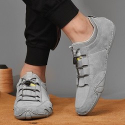 Stylish suede sneakers - slip on loafersShoes