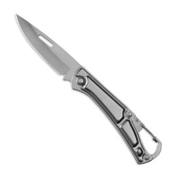 Minivikbar kniv - med karbinhake - rostfritt stål