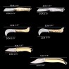 Minivikbar fickkniv - snidade mönster - rostfritt stål