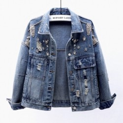 Vintage short denim jacket - with diamonds / holesJackets