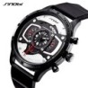 SINOBI - stylish creative quartz watch - rubber strapWatches
