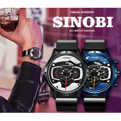 SINOBI - snygg kreativ kvartsklocka - gummiband