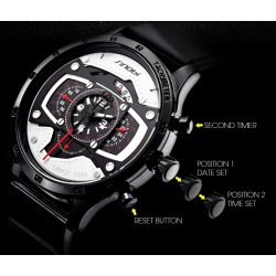 SINOBI - stylish creative quartz watch - rubber strapWatches