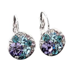 Eleganta runda örhängen - med cubic zirconia