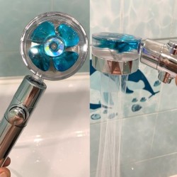 Modernt duschmunstycke - vattenbesparande - 360 roterande - med en liten fläkt - filter