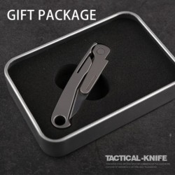 Mini multifunktionskniv - hopfällbar - avtagbart blad - titanlegering