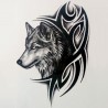 Wolf - vattentät tillfällig falsk tatuering