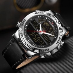NAVIFORCE - fashionable sport watch - quartz - analog - leather strap - waterproofWatches