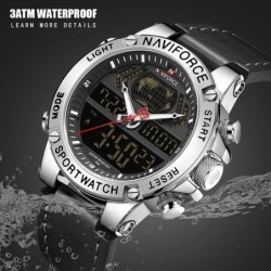 NAVIFORCE - fashionable sport watch - quartz - analog - leather strap - waterproofWatches