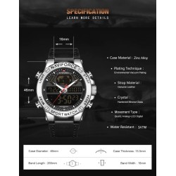 NAVIFORCE - fashionable sport watch - quartz - analog - leather strap - waterproofWatches