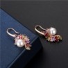 Eleganta guldörhängen - pärla - färgglada cubic zirconia