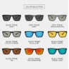 Classic square sunglasses - polarized - flexible rubber - unisexSunglasses
