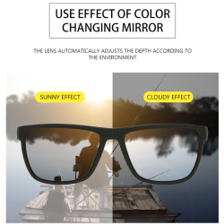 Classic square sunglasses - polarized - flexible rubber - unisexSunglasses