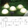 Trädgårdssolljus - halvklotformad - 5 LED - vattentät - markmonterad