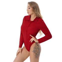 Eleganta bodys - långärmad blus - med knappar