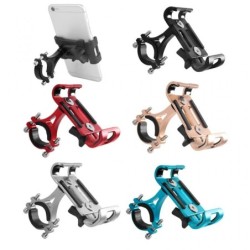 Universal telefonhållare - för cykel-/motorcykelstyre - halkskydd - klämma - roterbar - aluminiumlegering