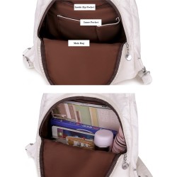 Multifunktionell läderväska - ryggsäck - stor kapacitet