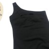 Sexig ribbad baddräkt i ett stycke - off shoulder - utskuren design