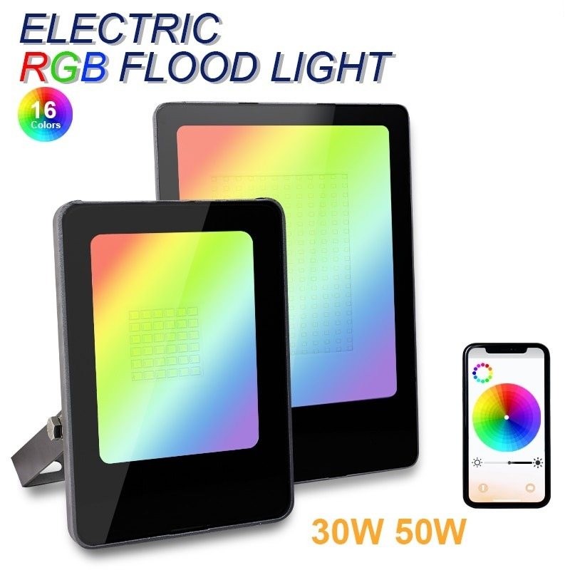 30W - 50W - strålkastare - LED - RGB - vattentät
