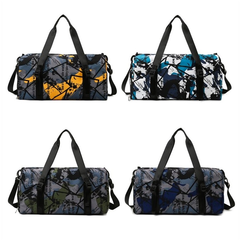 Snygg åkpåse - med skofack - stor kapacitet - vattentät - unisex - graffitidesign
