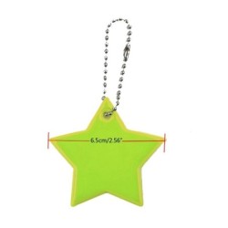 Reflekterande nyckelring - stjärnformad - barnsäkerhet - 5 st