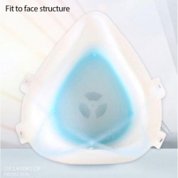 Ansiktsmask i silikon - 4-lagers självsugande filter i komposit - återanvändbar - dammsäker - antibakteriell