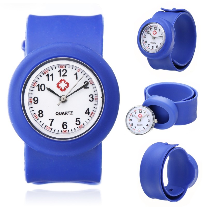 Fashionabla barnklocka i kvarts - silikonarmband