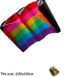 Beach rainbow kite - med handtag / enkellina