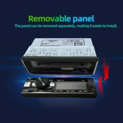 Car radio - remote control - removable panel - Bluetooth - 1DIN - 2.5 inch - 12V - FM - USB - AUX-IN - MP3Din 1