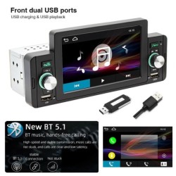 Car radio - M160 - remote - camera - 1 Din - 5 inch - Mirror Link - Bluetooth - Android - IOS - dual USBDin 1