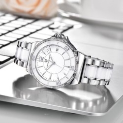 PAGANI DESIGN - luxurious women's watch - diamonds - ceramic bracelet - waterproofWatches