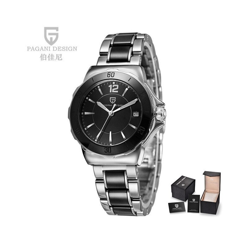 PAGANI DESIGN - luxurious women's watch - diamonds - ceramic bracelet - waterproofWatches
