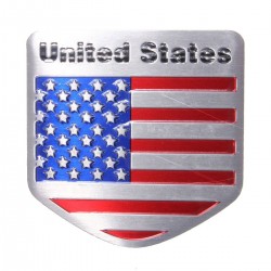 USA - USA flagga - metall emblem - bil klistermärke