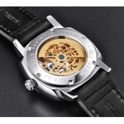 PAGANI DESIGN - automatisk / mekanisk herrklocka - lysande pekare - läderrem - vattentät