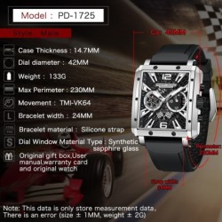 PAGANI DESIGN - sports men's watch - Quartz - waterproof - stainless steel - skeleton racing seriesWatches