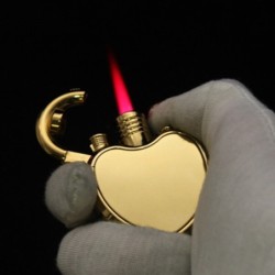 Jetbutan tändare - röd låga - vindtät - 1300 C - hjärtform