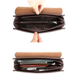 Elegant axelväska - affärsportfölj - med plånbok