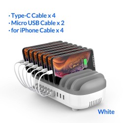 ORICO - 10 ports USB charger - docking station - with holder - 120W 5V2.4A*10Holders
