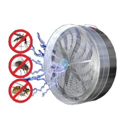 Myggdödarlampa - med sugkoppar - solcellsdriven - inomhus / utomhus