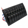 Waterproof switch panel with LED and fuses - 8-channels - for car - boat - camperSwitches