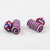 Colorful braided cylinders / knots - cufflinksCufflinks