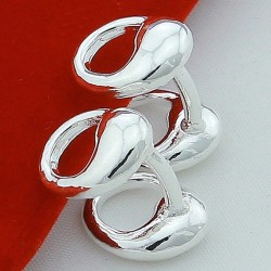 Eleganta manschettknappar i silver