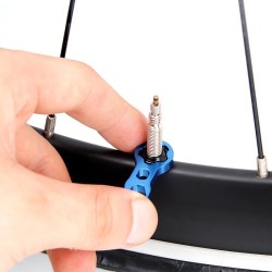 Cykeldäck luftmunstycke - presta ventilkärna - mutterskruv med monteringsnyckel