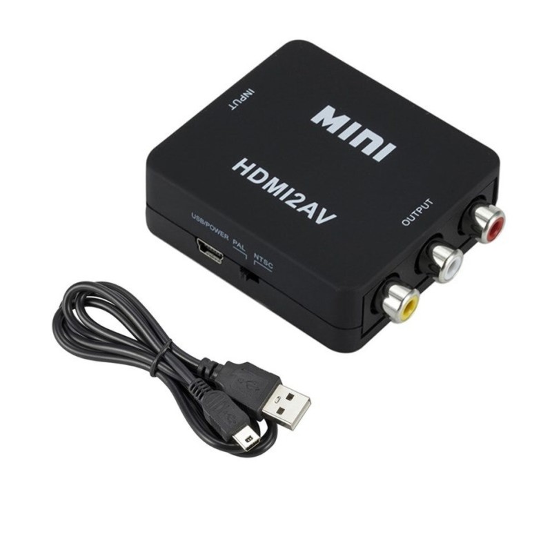 HDMI till AV video- och ljudomvandlare - HDMI2AV - adapter - växelriktare