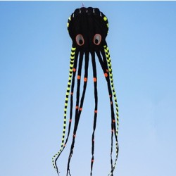 Sports beach kite - inflatable - foldable - striped octopus - 8MKites