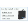 1680mAh li-ion batteri - med laddare - för GoPro Hero 5/6/7
